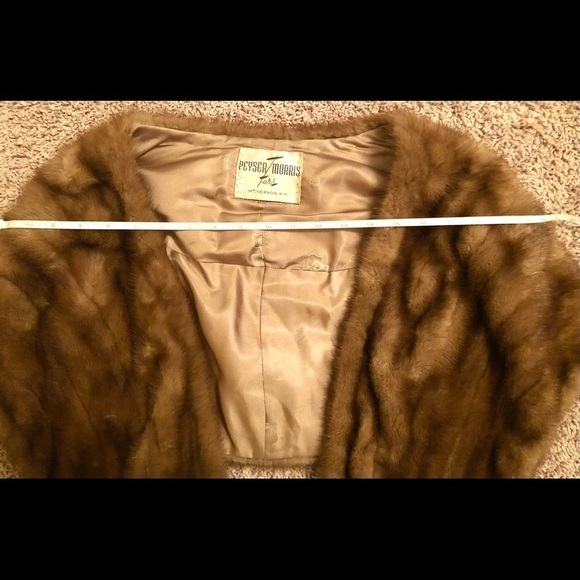 Genuine Mink Stole Pockets Shrug Newly Updated Socialite Chic Luxury Glam - Picture 3 of 15